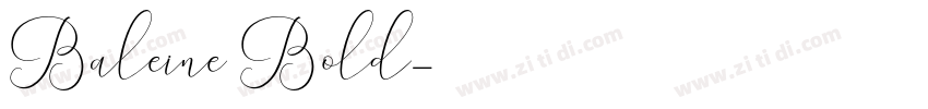 Baleine Bold字体转换